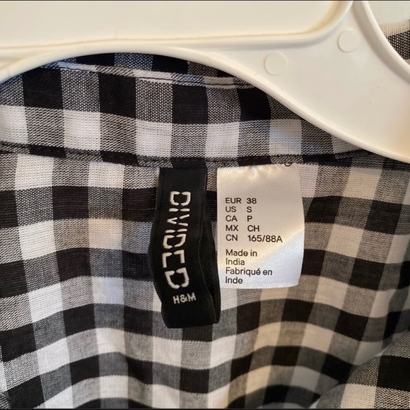 NWT H&M Divided BUNDLE blue and white striped button up with NWOT plaid shirt - Picture 4 of 4